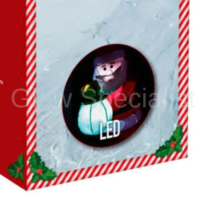 CLIMBING SANTA CLAUS - INFLATABLE WITH LIGHTS - 122 CM