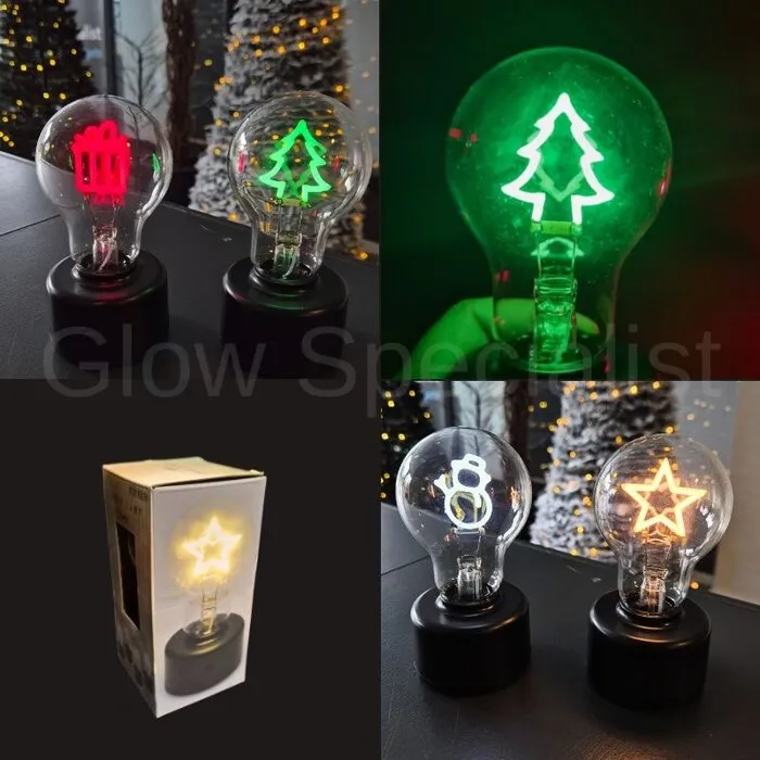 TABLE LAMP FILAMENT - CHRISTMAS - COLOR - 4 TYPES - 2 X AAA