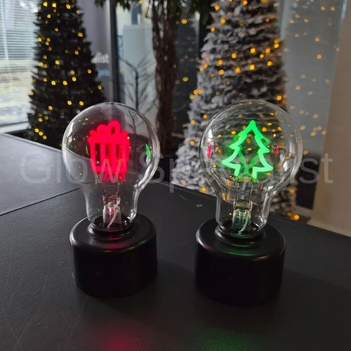 TAFELLAMP FILAMENT - KERST - KLEUR - 4 SOORTEN - 2 X AAA