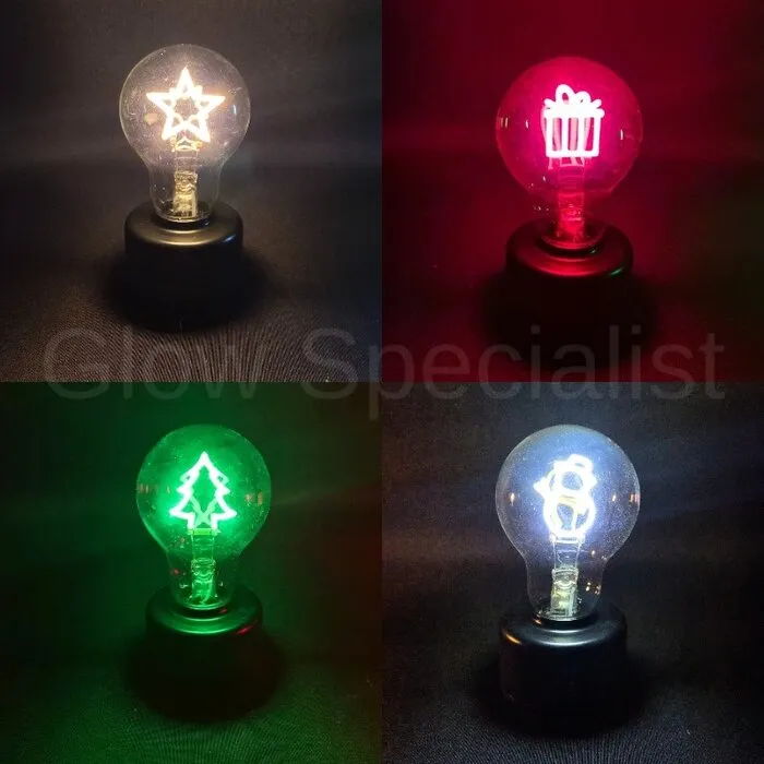 TABLE LAMP FILAMENT - CHRISTMAS - COLOR - 4 TYPES - 2 X AAA