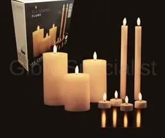 LED CANDLE SET - 9-PIECE - IVORY - TIMER - REMOTE CONTROL