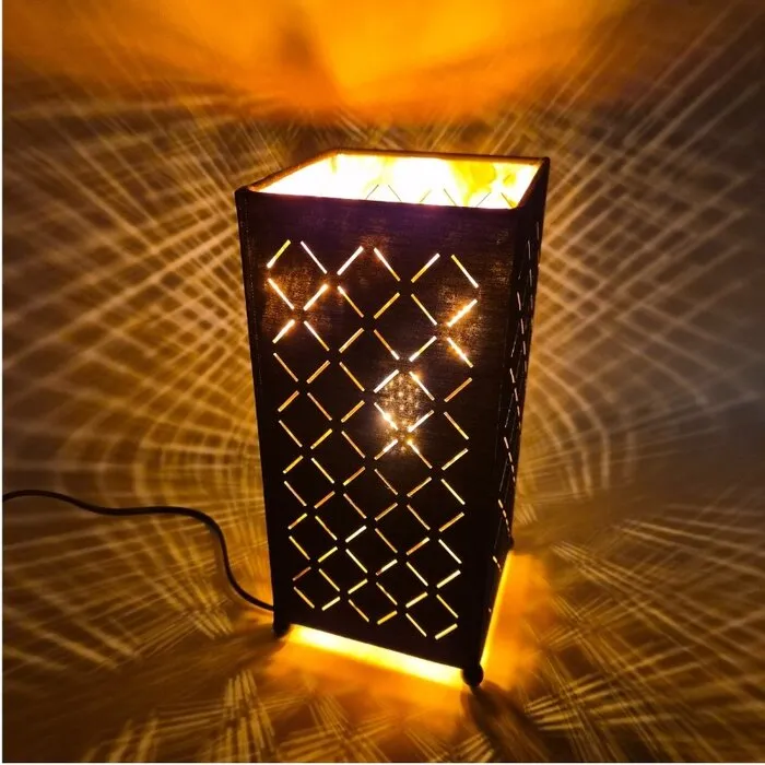TABLE LAMP - SHINING FLAME - DUO FUNCTION - LED - LAMP OR FLAME EFFECT - 30 CM