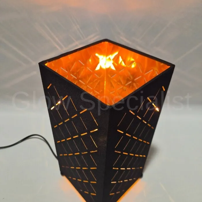 TABLE LAMP - SHINING FLAME - DUO FUNCTION - LED - LAMP OR FLAME EFFECT - 30 CM