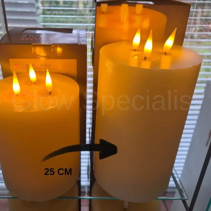 Simuflame SIMUFLAME 3 WICK XL LED CANDLE - WITH REMOTE CONTROL - 25 CM
