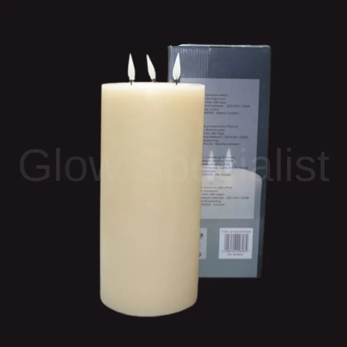 Simuflame SIMUFLAME 3 WICK XL LED CANDLE -  WITH REMOTE CONTROL - 33 CM