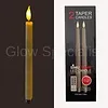 Simuflame LED SIMUFLAME DINNER CANDLES - TAPER - DELUXE - IVORY - SET OF 2