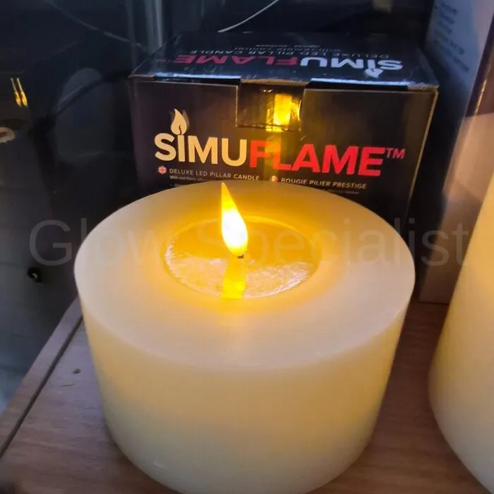 Simuflame SIMUFLAME LED GIANT CANDLE - DELUXE - REMOTE CONTROL - IVORY