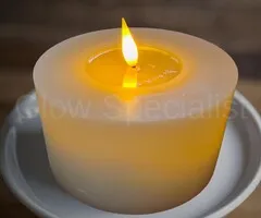 Simuflame SIMUFLAME LED GIANT CANDLE - DELUXE - REMOTE CONTROL - IVORY