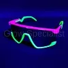 NEON PARTY BRIL - UV / BLACKLIGHT - GROEN/ROZE