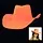 COWBOY HAT - UV/BLACKLIGHT - NEON ORANGE