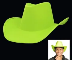 COWBOY HAT - UV/BLACKLIGHT - NEON YELLOW