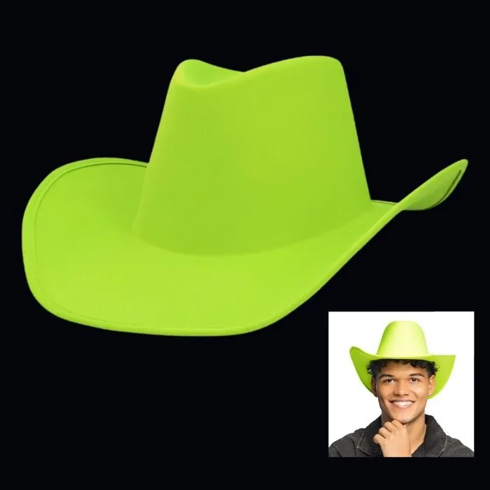 COWBOY HAT - UV/BLACKLIGHT - NEON YELLOW