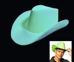 COWBOY HOED - UV / BLACKLIGHT - NEON GROEN