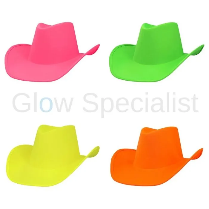 COWBOY HAT - UV/BLACKLIGHT - NEON PINK