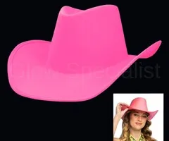 COWBOY HAT - UV/BLACKLIGHT - NEON PINK