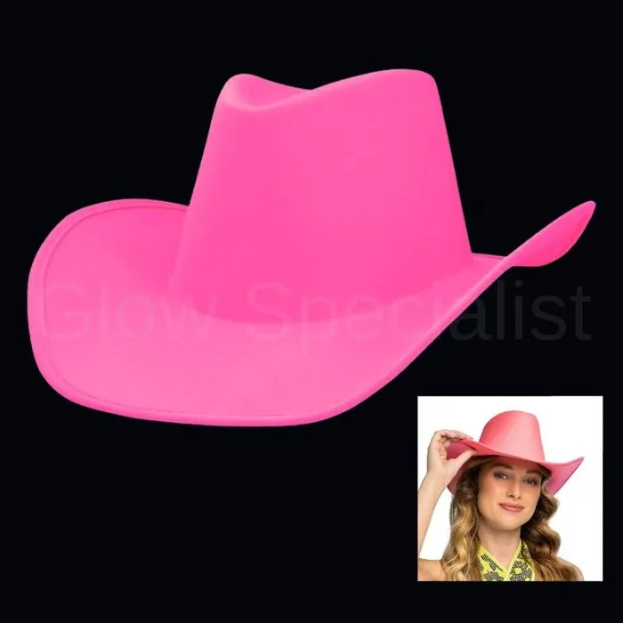 COWBOY HOED - UV / BLACKLIGHT - NEON ROZE
