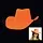 COWBOY HOED - UV / BLACKLIGHT - NEON ORANJE