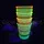 PLASTIC SHOTGLAASJES - UV / BLACKLIGHT - 20 STUKS