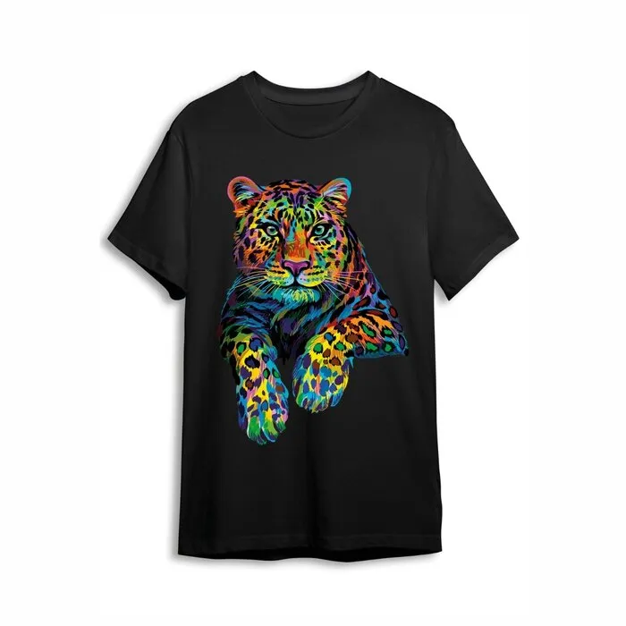 LUIPAARD - BLACKLIGHT T-SHIRT - ZWART MET NEON PRINT
