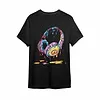 MELTING HEADPHONE – BLACKLIGHT T‑SHIRT – ZWART MET NEON PRINT