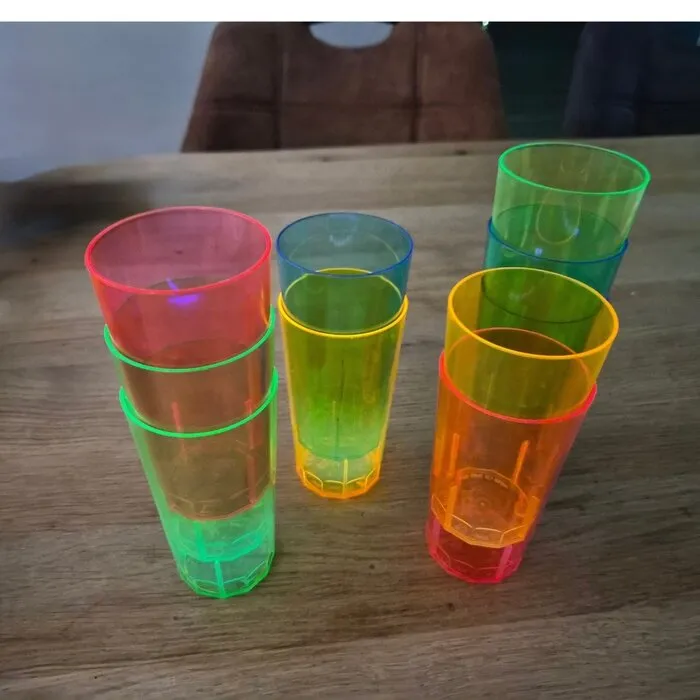 Glow Specialist UV/BLACKLIGHT NEON DRINKGLAZEN - 12 STUKS