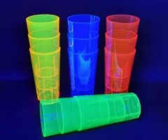 Glow Specialist UV/BLACKLIGHT NEON DRINKING GLASSES - 12 PIECES