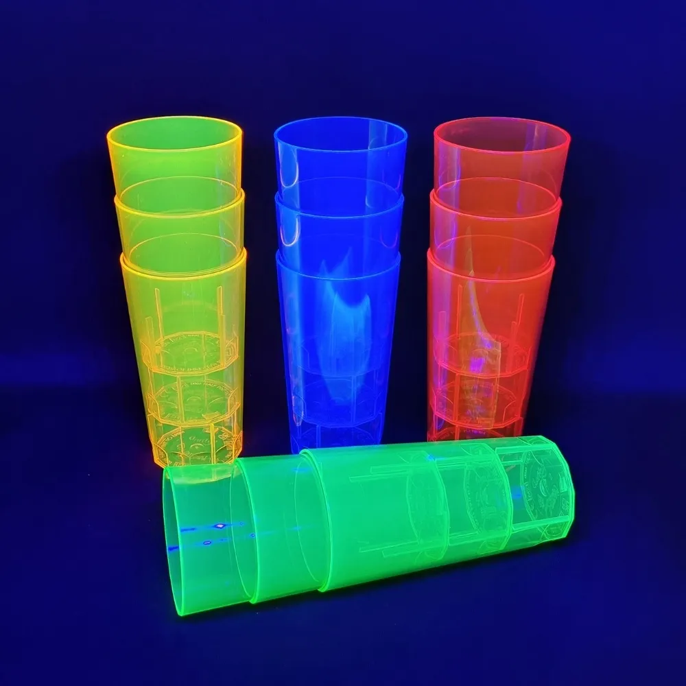 Glow Specialist UV/BLACKLIGHT NEON DRINKING GLASSES - 12 PIECES