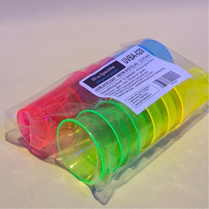 Glow Specialist UV/BLACKLIGHT - NEON SHOTGLAS - 12 STUKS