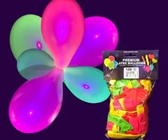 UV LATEX BALLONNEN - NEON MIX - 100 STUKS