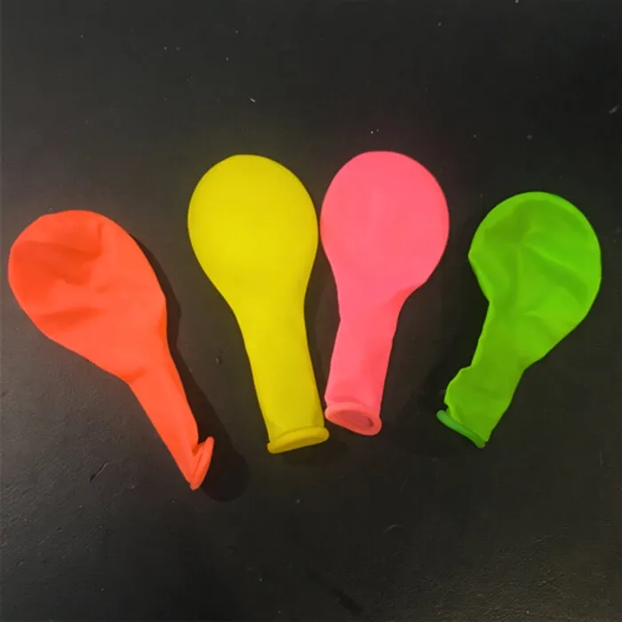 UV LATEX BALLOONS - NEON MIX - 100 PIECES
