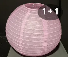 LICHT ROZE PAPIEREN LAMPION - PER STUK VANAF