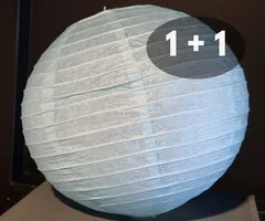 LICHT BLAUWE PAPIEREN LAMPION - PER STUK VANAF