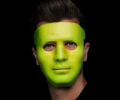 GLOW-IN-THE-DARK MIME MASK
