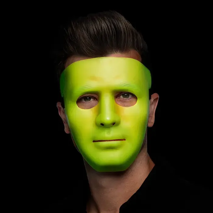 GLOW-IN-THE-DARK MIME MASK