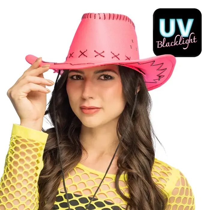 COWBOYHOED SAVANNE - UV / BLACKLIGHT - NEON ROZE