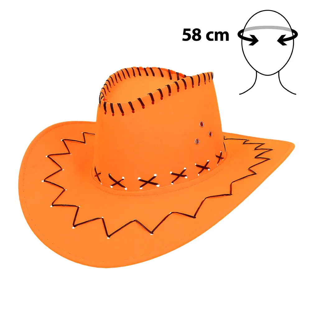 COWBOYHOED SAVANNE - UV / BLACKLIGHT - NEON ORANJE