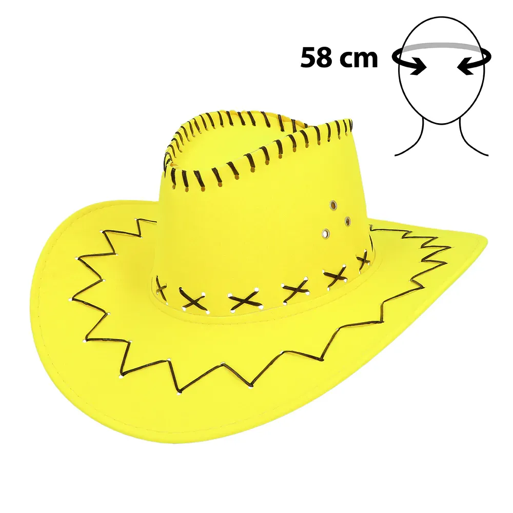 COWBOYHOED SAVANNE - UV / BLACKLIGHT - NEON GEEL