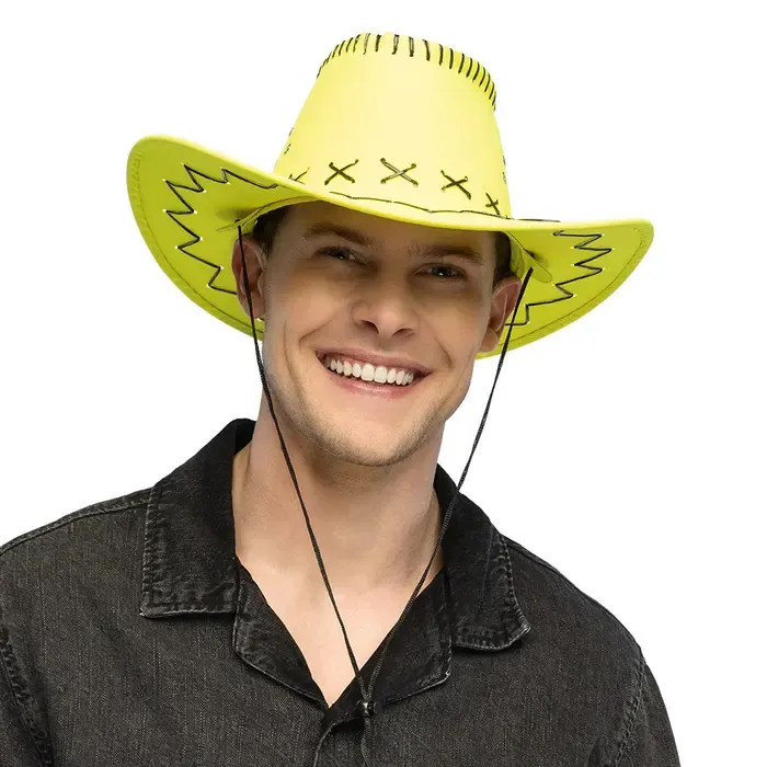 COWBOYHOED SAVANNE - UV / BLACKLIGHT - NEON GEEL