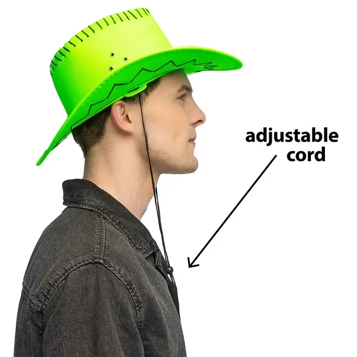 COWBOY HAT SAVANNE - UV / BLACKLIGHT - NEON GREEN