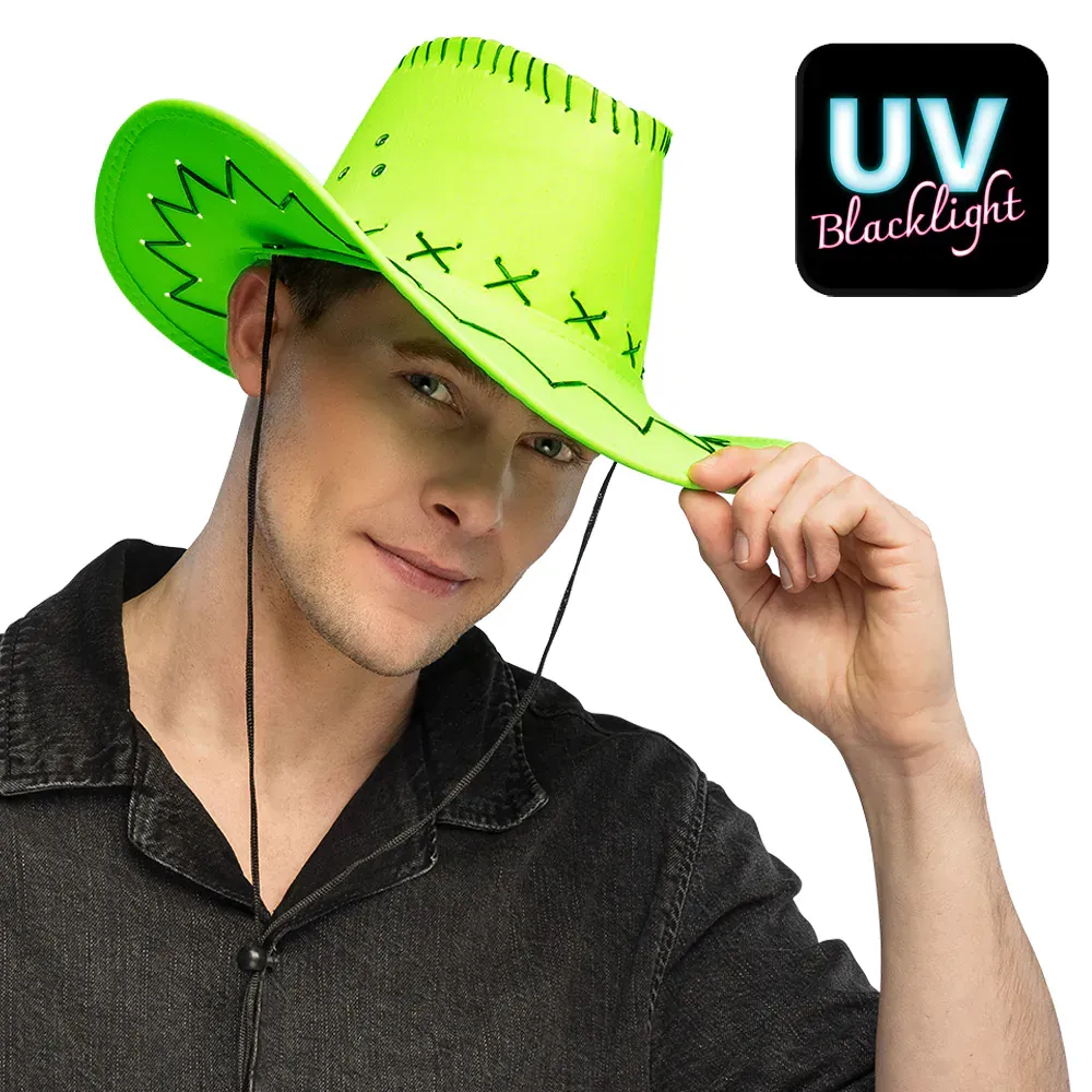 COWBOYHOED SAVANNE - UV / BLACKLIGHT - NEON GROEN