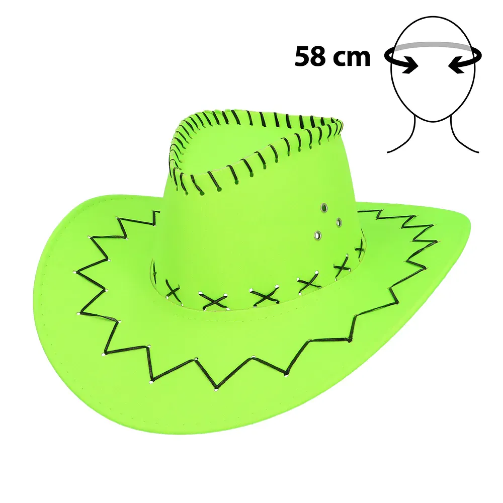COWBOY HAT SAVANNE - UV / BLACKLIGHT - NEON GREEN
