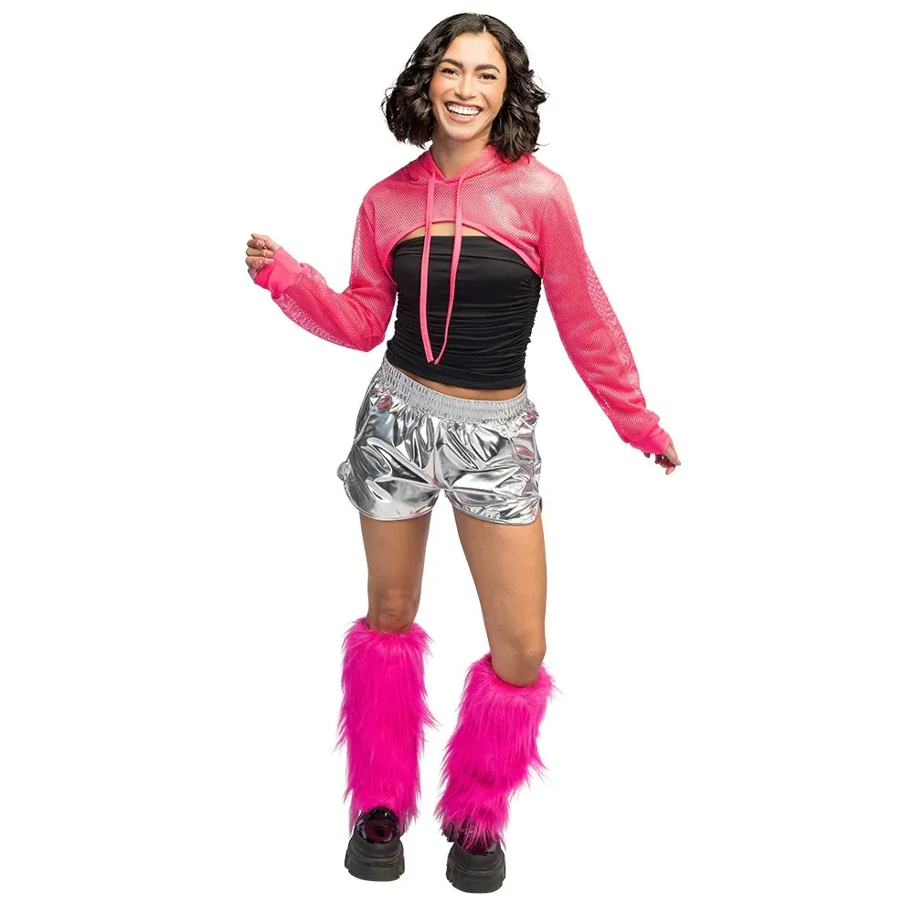 FISHNET BOLERO - UV / BLACKLIGHT - NEON PINK