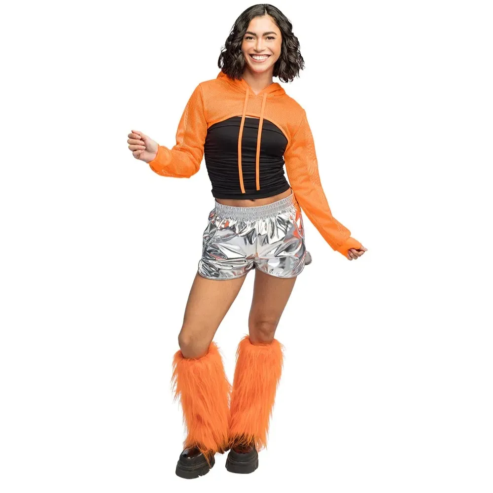 FISHNET BOLERO - UV / BLACKLIGHT - NEON ORANGE