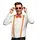 UV ACCESSOIRE SET - BRIL, STRIK, BRETELS - NEON ORANJE