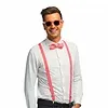 UV ACCESSOIRE SET - BRIL, STRIK, BRETELS - NEON ROZE