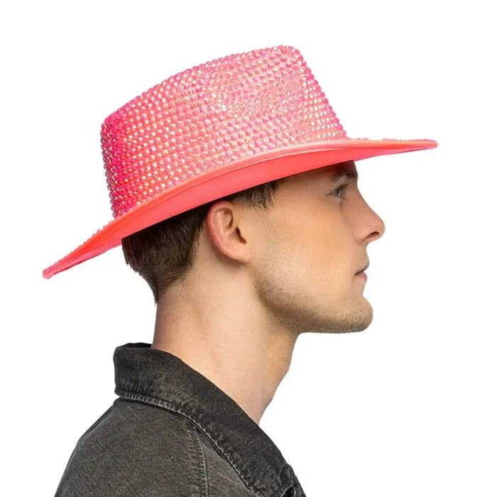 COWBOY HAT AURORA - UV / BLACKLIGHT - NEON PINK