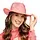 COWBOYHOED AURORA - UV / BLACKLIGHT - NEON ROZE