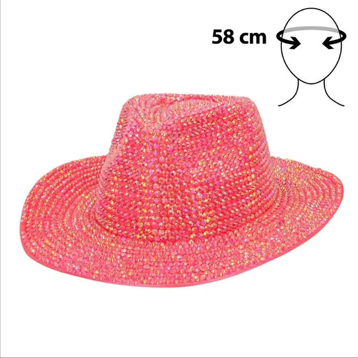 COWBOY HAT AURORA - UV / BLACKLIGHT - NEON PINK