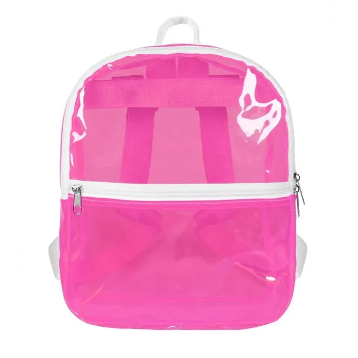BACKPACK TRANSPARANT - UV / BLACKLIGHT - NEON PINK