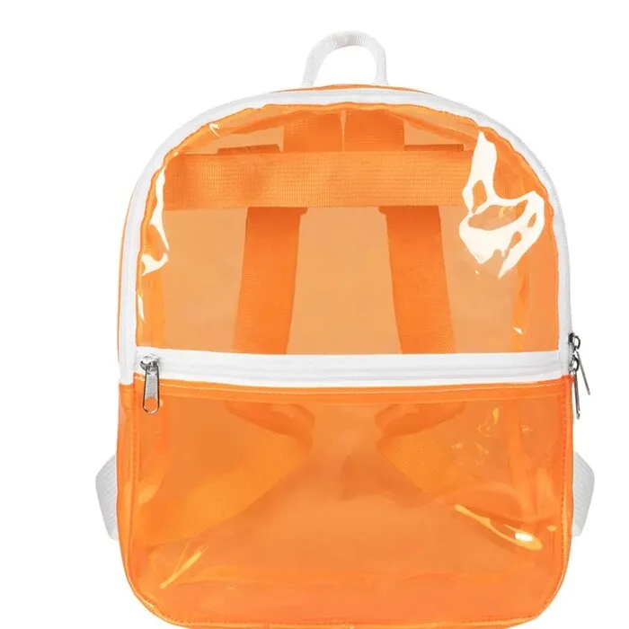 BACKPACK TRANSPARANT - UV / BLACKLIGHT - NEON ORANGE
